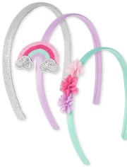 Toddler Girls Rainbow Headband 3-Pack