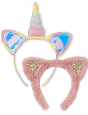 Toddler Girls Unicorn Headband 2-Pack