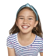 Girls Iridescent Knot Headband