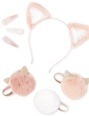 Girls Cat 7-Piece Hair Set