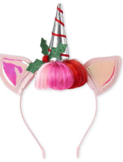 Girls Christmas Unicorn Headband
