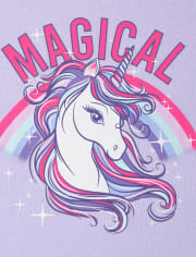 Girls Unicorn Rainbow Snug Fit Cotton Pajamas 2-Pack