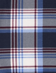 Boys Raglan Plaid Snug Fit Cotton Pajamas