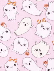 Girls Halloween Glow Ghosts Snug Fit Cotton Pajamas