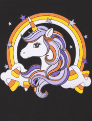 Pyjama en coton ajusté licorne d'Halloween pour fille