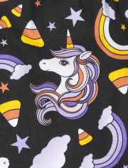 Pyjama en coton ajusté licorne d'Halloween pour fille