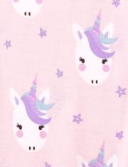 Girls Unicorn Panda Snug Fit Cotton Pajamas 2-Pack