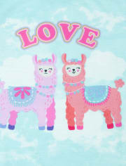 Girls Llama Butterfly Pajamas 2-Pack