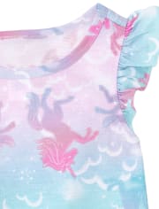 Lot de 2 chemises de nuit papillon et licorne pour filles