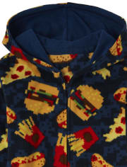 Pyjama une pièce en polaire alimentaire pour garçon