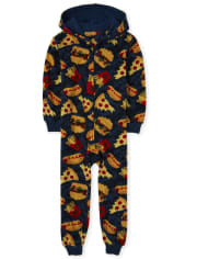 Pyjama une pièce en polaire alimentaire pour garçon