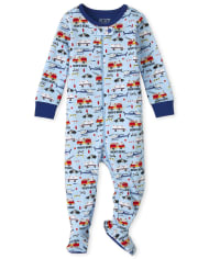 Baby And Toddler Boys Emergency Vehicle Snug Fit Cotton One Piece Pajamas