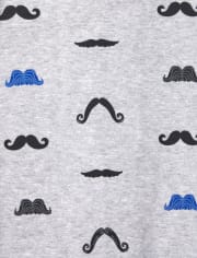 Baby And Toddler Boys Mustache Snug Fit Cotton One Piece Pajamas