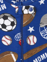Baby And Toddler Boys Sports Snug Fit Cotton One Piece Pajamas