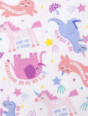Baby And Toddler Girls Animals Snug Fit Cotton Pajamas 2-Pack
