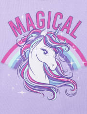 Baby And Toddler Girls Unicorn Cloud Snug Fit Cotton Pajamas 2-Pack