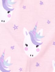 Baby And Toddler Girls Unicorn Panda Snug Fit Cotton Pajamas 2-Pack