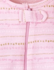 Pijamas de una pieza de algodón con ajuste ceñido Planets para bebés y niñas pequeñas, paquete de 3