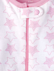 Pijamas de una pieza de algodón con ajuste ceñido Planets para bebés y niñas pequeñas, paquete de 3