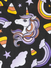 Baby And Toddler Girls Halloween Unicorn Snug Fit Cotton Pajamas