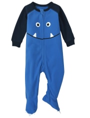 Baby And Toddler Boys Monster Fleece One Piece Pajamas