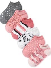 Girls Print Ankle Socks 6-Pack