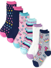 Paquete de 6 calcetines Rainbow para niñas