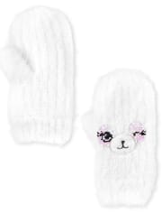 Mitaines lama à paillettes pour filles