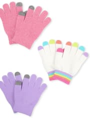Lot de 3 gants pour envoyer des SMS pour filles