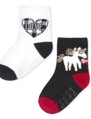 Toddler Girls Love Midi Socks 6-Pack