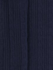Girls Cable Knit Tights 2-Pack