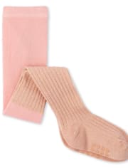 Baby And Toddler Girls Shimmer Ribbed Tights