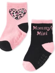 Baby Girls Leopard Midi Socks 6-Pack