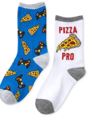 Boys Pizza Crew Socks 6-Pack