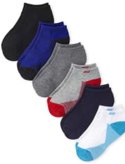 Boys Cushioned Ankle Socks 6-Pack