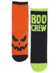 Unisex Kids Halloween Crew Socks 3-Pack