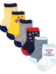 Pack de 6 pares de calcetines Space Midi para bebé niño