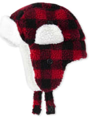 Unisex Toddler Matching Family Buffalo Plaid Trapper Hat