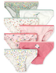 Girls Flower Bikini Underwear 7-Pack
