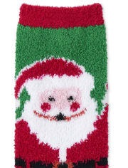 Paquete de 2 calcetines unisex a juego con Papá Noel familiar para niños pequeños