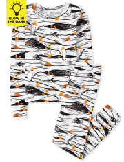 Unisex Kids Matching Family Glow Mummy's Favorite Snug Fit Cotton Pajamas