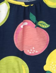 Paquete de 2 vestidos de diario con frutas para niñas pequeñas