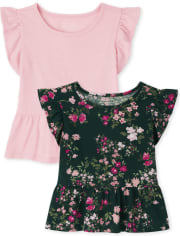 Toddler Girls Peplum Top 2-Pack