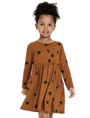 Baby And Toddler Girls Heart Bow Everyday Dress