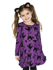 Robe de tous les jours avec chat d&#39;Halloween pour bébés et petites filles