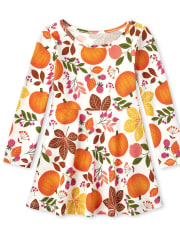 Baby And Toddler Girls Pumpkin Everyday Dress