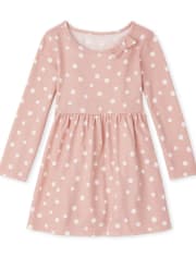 Baby And Toddler Girls Dot Bow Everyday Dress