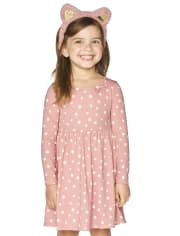 Baby And Toddler Girls Dot Bow Everyday Dress