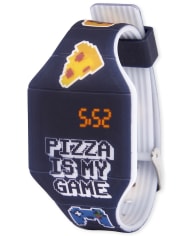 Reloj digital de pizza para niños
