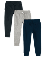 Pack de 3 pantalones deportivos de rizo francés para niño